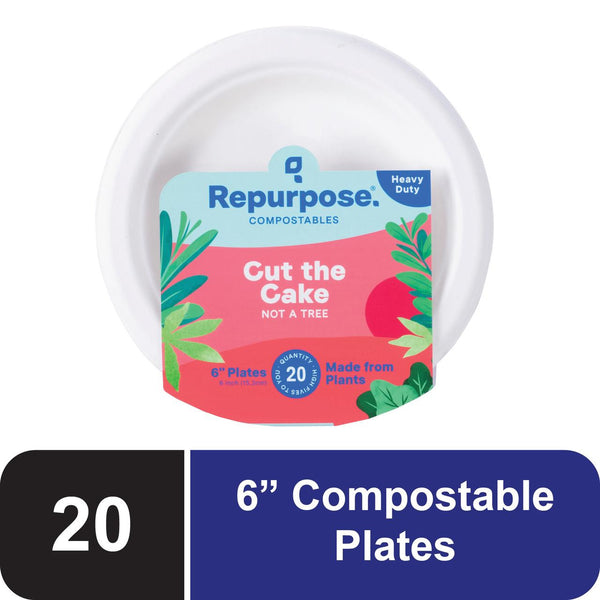 Repurpose Compostable Bagasse Plates 6 In (24X20 Ct)