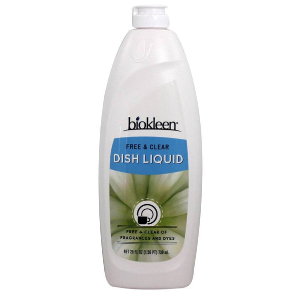 Biokleen Natural Dish Liquid Free & Clear (6x25 OZ)